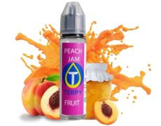 Bouteille de e-liquide pour cigarette electronique peach jam goût pêche