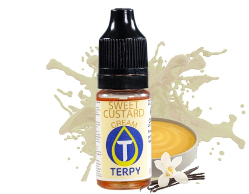 flacon de sweet custard arome goût gourmand pour cigarette electronique
