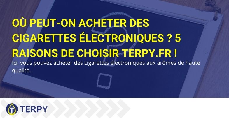 Où peut-on acheter des cigarettes électroniques ? 5 raisons de choisir Terpy.fr !