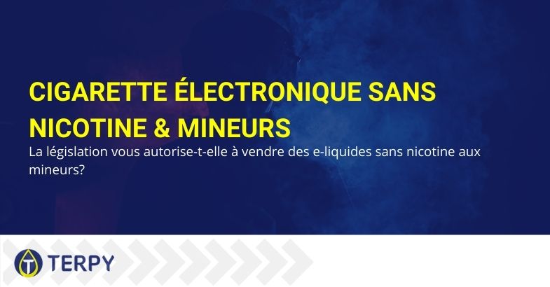 Que dit la législation sur la vente de cigarettes électroniques sans nicotine aux mineurs?