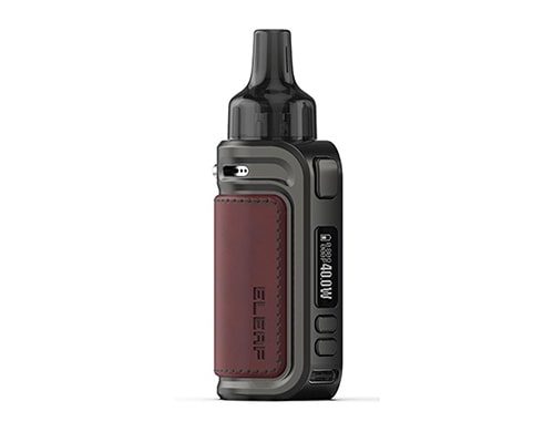 Cigarette électronique iSolo Air avec poignée en cuir rouge