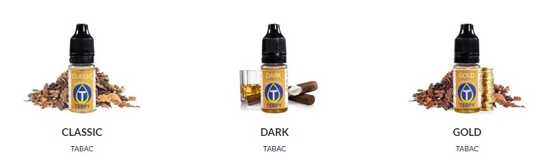 Liquides à base de tabac dans la boutique Terpy