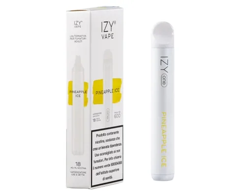 Boite et cigarette electronique jetable IZY vape pen gout pineapple ice