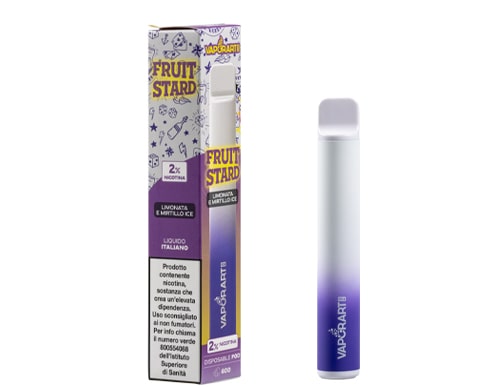 Boite et cigarette electronique jetable VAPORART vape pen gout fruitstard